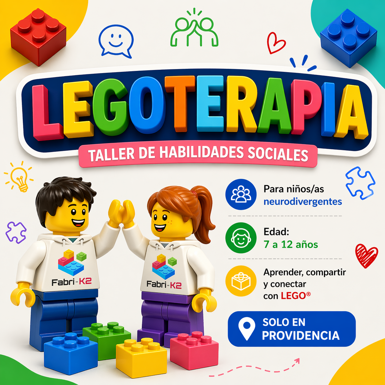 Legoterapia - Taller de Habilidades Sociales (7 a 12 años) 🧩